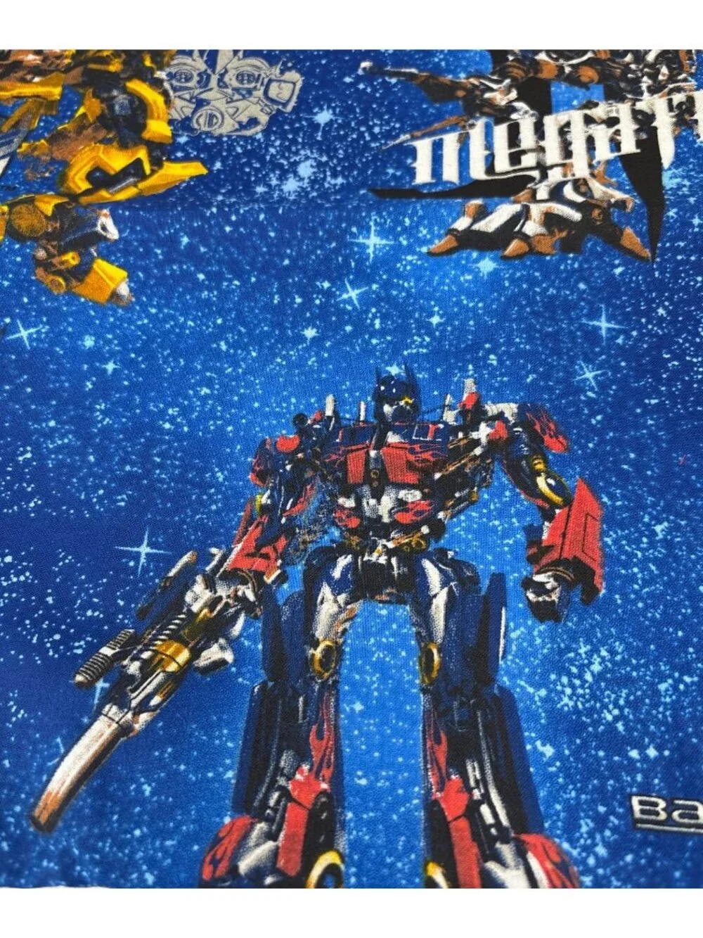 Transformers 2007 Megatron Optimus Prime Cotton Fabric 20x44